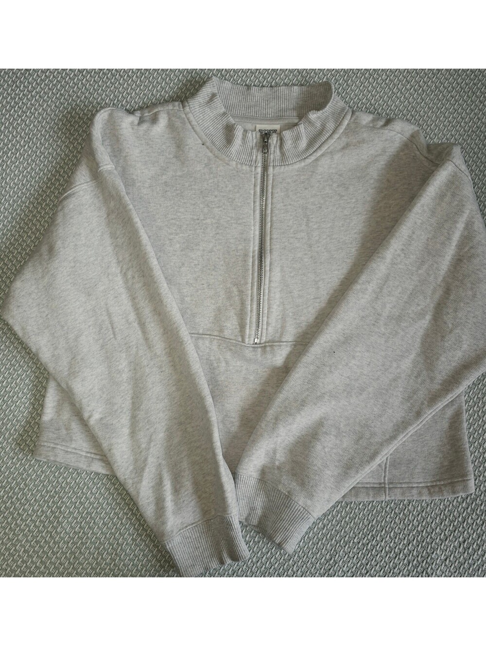 P I.N.K by Victoria's Secret cropped gray sweatshirt size medium